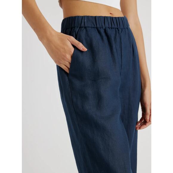 Quince 100% European Linen Pants Navy Size Large - Picture 3 of 9